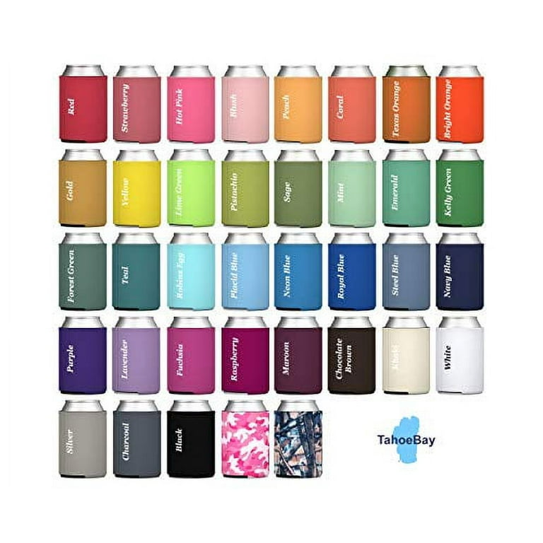 TahoeBay 25 Insulated Drink Koozies, Blank Beer Can Coolers, DIY