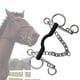 thumbnail image 4 of Broca de caballo , boca con adornos plateados, con cadena de ganchos Broca de mordaza de caballo, arnés de mejilla, para equipo de Macarena bocado de caballo, 4 of 7