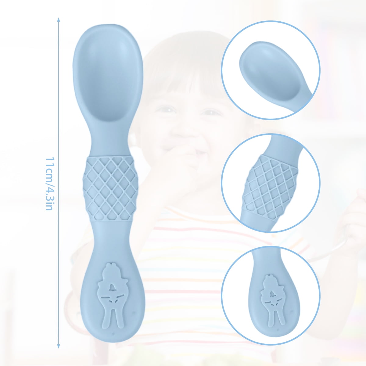 6 Pack Silicone Baby Spoons First Stage Infant Spoons Set Soft Food Grade  Silicone Self Feeding Spoons Stage 1 and Stage 2 Utensils BPA Phthalate  Free for Baby Ages 6 Months+ 