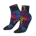 thumbnail image 2 of Bingfone Indian Mandalas Dragonfly Design Patterned Men'S Women'S Casual Cotton Socks, 2 of 9