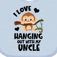 thumbnail image 4 of Inktastic Monkey I Love Hanging out with My Uncle Boys or Girls Baby Bib, 4 of 4