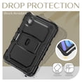 thumbnail image 7 of Case for iPad Mini 7 A17 Pro 2024/Mini 6 2021 8.3 inch 7th/6th Gen, Rugged Shockproof Tablet Cases Cover with Kickstand Shoulder Strap, Black, 7 of 7