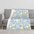 thumbnail image 6 of 60x50 inches Soft Flannel Blanket for Couch Cozy Warm Plush Blanket Comforter Lightweight Fleece Throw Blanket Gift for Women Mom Vintage Decor for Bedroom Living Room Dormitory, Blue, Lemon, 6 of 9