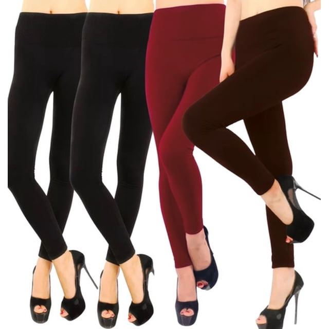 Pack 4 Colores Leggins Faja Termicos Afelpados Unitallas Yog Lole Leggings