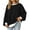Black, variant on Color Block Sweatshirt For Women, Crewneck Puff Long Sleeve Tops, Fall Oversized Fashion Casual Pullover Shirts S-XXL