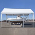 thumbnail image 4 of ADVANCE OUTDOOR 10x20 ft Heavy Duty Carport Car Canopy Garage Shelter Boat Tent with Removable Sidewalls and Doors, White, 4 of 13