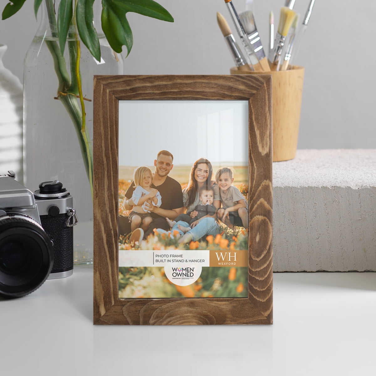 Woodgrain 5 in. x 7 in. Walnut Picture Frame