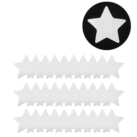 Unique Bargains Reflective Bumper Decal White Pentagram Rhombus Grid Reflective Car Sticker Personalized Decoration Vehicle Body or Door or Window /Dashboard