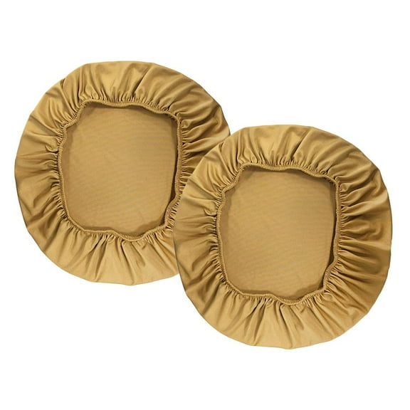 Pair Stretchable Dining Room Clipcover Seat Cover Cushion - , Machine Washable, Fits 20-inch Chair Max, Khaki