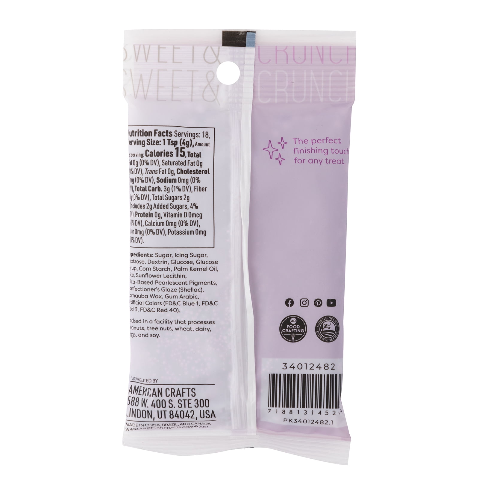 Sweetshop Purple Sprinkle Mix, 2.5oz - Dessert Toppings