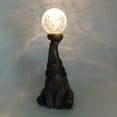 thumbnail image 3 of Yuarrent Estatua de elefante de resina con luz solar para decoración de patio. Estatua de elefante con bola de cristal rota en el techo. Iluminación y accesorios, 3 of 5