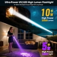 thumbnail image 2 of Linterna UV Hoxida con luz negra recargable e impermeable, 2 of 9