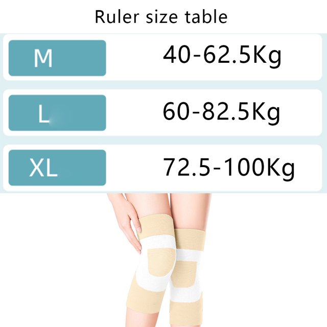 Acogedor cálido Esquí Ciclismo Camping Runing Artritis Tendinitis Rodilleras Mangas de pierna Protector de soporte Color de piel + código XL blanco