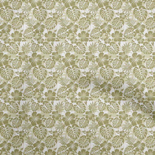oneOone Viscose Jersey Olive Green Fabric Tropical Sewing Craft Projects Fabric Prints By Yard 60 Inch Wide