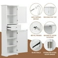 thumbnail image 4 of Bellemave 67.3”H Tall Bathroom Storage Cabinet Freestanding Storage Cabinet with 1 Drawer and 2 Doors Wooden Floor Cabinet with Adjustable Shelves for Home, Kitchen, Living Room, White, 4 of 10