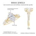 thumbnail image 5 of Rosec Jewels Marquise Cut Moissanite Engagement Ring - 5X10 mm, 1 Ct, D-VS1 Grade, 10K Yellow Gold, US 9.00, 5 of 6