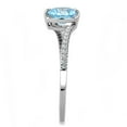 thumbnail image 4 of Stainless Steel Ring AAA GRD CZ Sea Blue DA014 for Women Sea Blue Stone Color Style High Size 6, 4 of 4