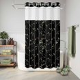 thumbnail image 6 of No Hook Shower Curtain, Sparrow Shower Curtains for Bathroom with See Through Top Window, Spring Birds on The Branches Vintage Country Black Waterproof & Washable Bath Curtain Narrow 54"x78", 6 of 9