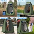 thumbnail image 6 of GVDV Portable Pop up Privacy Tent, Outdoor Camping Bathroom Toilet Shower Tent with Carrying Bag, Green, 6 of 10