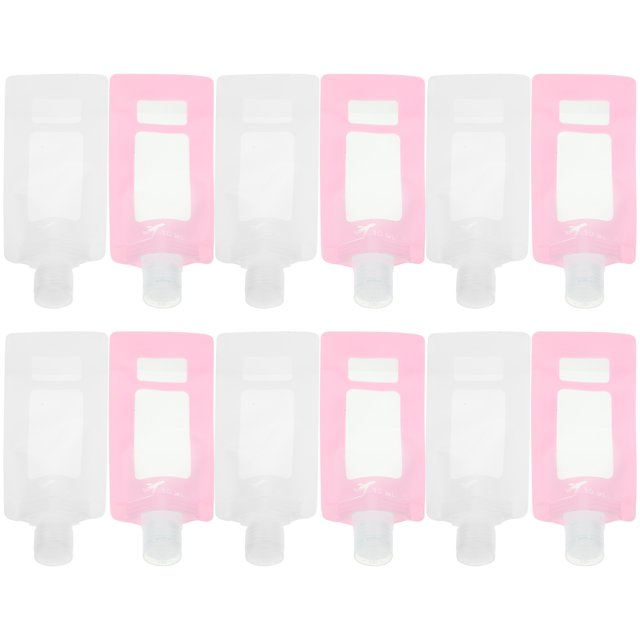 OUNONA 12Ud Bolsas De Viaje Refillables Para Líquidos Y Cosméticos Con Material Resistente Colores Surtidos
