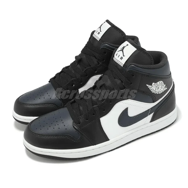 Ni-k-e Air Jordan 1 Mid AJ1 Black Off Noir Toe Men Casual Shoes Sneaker DQ8426-010
