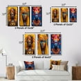 thumbnail image 4 of Designart "Vibrant Festivities Traditional African Portraits II" Boho Woman Framed Wall Art Set Of 3 - Yellow Woman Boho Frame Gallery Set For Office Decor, 4 of 6