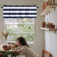 thumbnail image 6 of Simple Horizontal Stripes Line Kitchen Valances for Windows 42x18 Inch Kitchen Curtains Valances Rod Pocket Bathroom Window Valances for Window Treatment Decor, 6 of 6