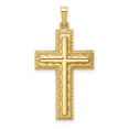 thumbnail image 1 of FB Jewels 14K Yellow Gold Hollow Polished Rope Edge Latin Cross Pendant, 1 of 4