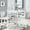 Beige+White, variant on Square Counter Height Table with Crystal Decor / Ideal for Family Dining in Limited Spaces