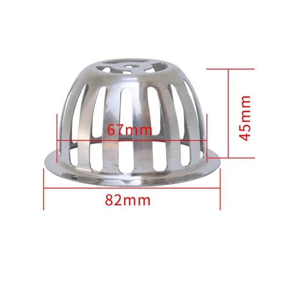 Stainless Steel Balcony Drainage Roof Round Floor Drain Cover Rain Pipe Cap 75Mm