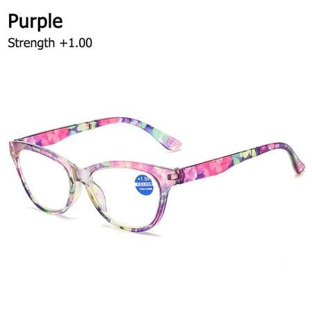 Fashion Ultralight Vision Care +1.0~+4.0 Far Sight Eyewear Presbyopic Eyeglasses Reading Glasses Anti Blue-ray PURPLE STRENGTH +1.00