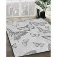 thumbnail image 3 of Ahgly Tapis Rectangulaire Lavable en Machine Intérieur Transitionnel Gris Platine, 3 Pieds x 5 Pieds, 3 of 7