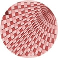 thumbnail image 1 of Ahgly Company Indoor Round Patterned Grapefruit Red Area Rugs, 5' Round, 1 of 6