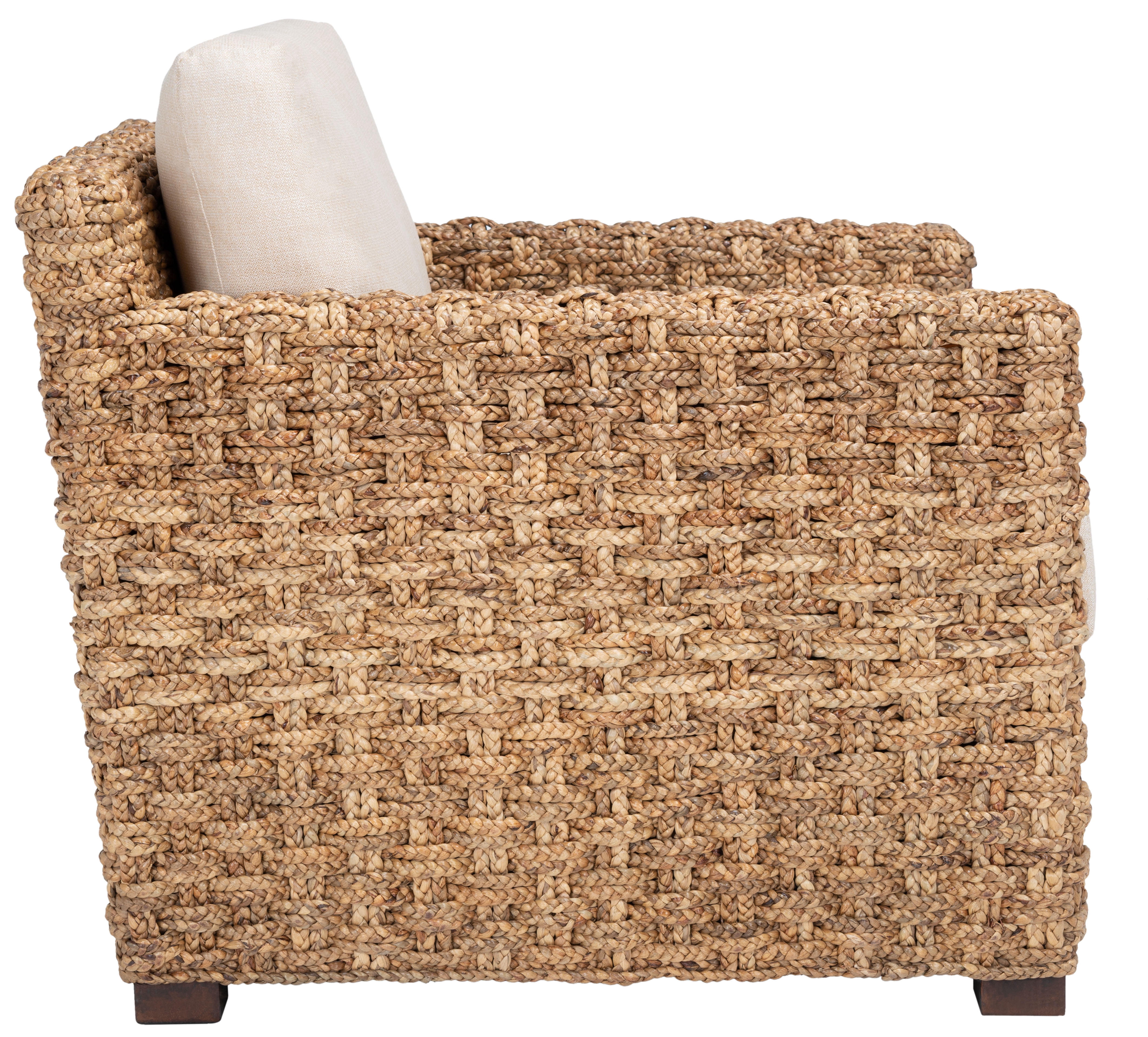 Safavieh Couture Gregory Water Hyacinth Mid-Century Accent Chair, Natural/Beige