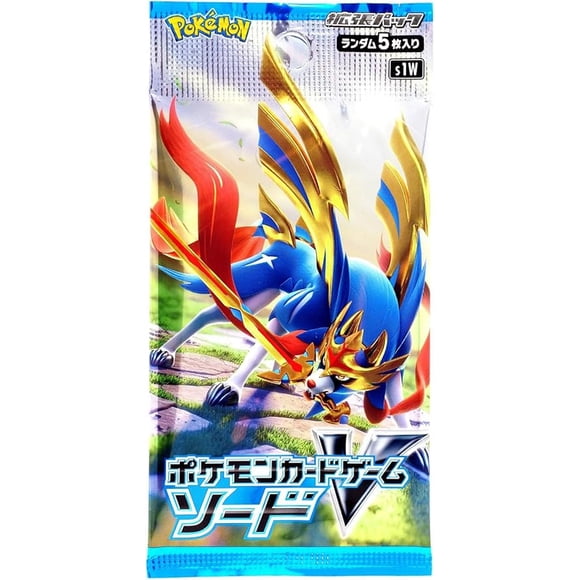 (1pack) Pokemon Card Game V Sword & Shield Expansion Pack Sword Japanese.ver (5 Cards Included) s1w