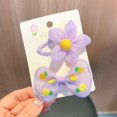 thumbnail image 3 of Sweet Kids Hairpin Set Delicate Flower Clips with Small Ball Decor Anti-slip Lightweight Design for Hair Organization, 3 of 5