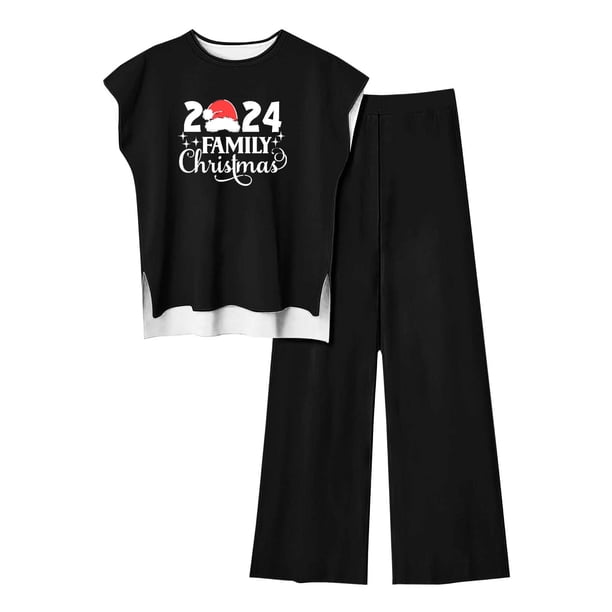 Pantalones Casuales sin Mangas Impresos con Cuello Redondo Conjunto Superior, Pantalones Ligeros Mujeres para Primavera Verano