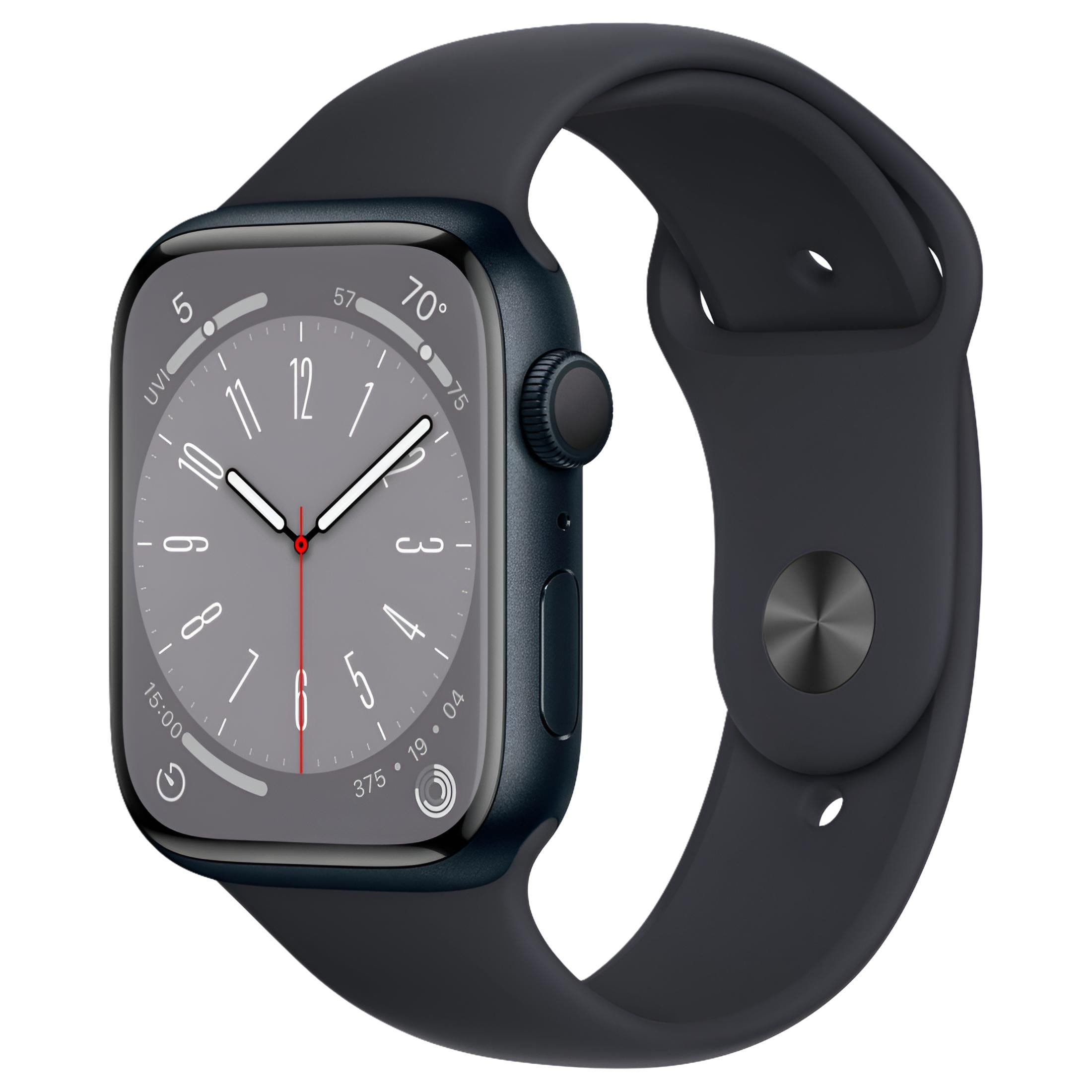 Restored Apple Watch Gen 8 Series 8 45mm Midnight Aluminum - Midnight Sport Band MNUJ3LL/A (Refurbished)