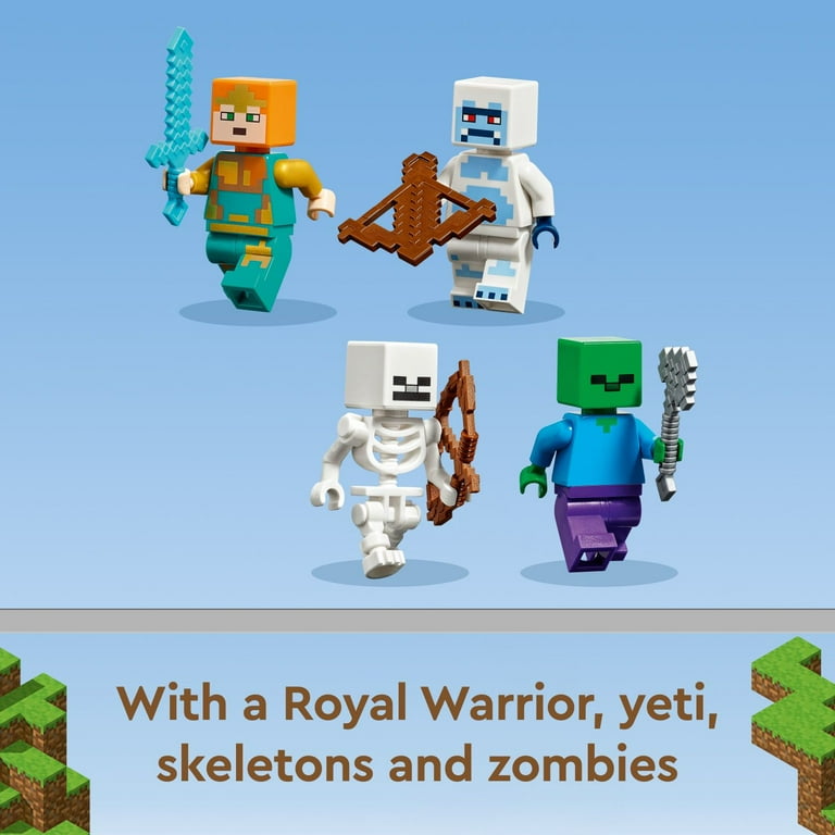 LEGO Minecraft The Ice Castle Toy 21186 with Zombie & Skeleton