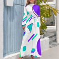 thumbnail image 3 of Vestido largo geométrico estilo Memphis vestidos de verano ropa ropa de mujer vestido de noche, 3 of 4