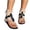 B-Khaki, variant on Gpaecead Women Round Open Toe Thong Back Zipper Bootie Style Flat Sandals Plus Size Adjustable Ankle Strap Spring Summer Fashion Comfort White