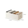 thumbnail image 3 of Foldable 10-Compartment Clothes Organizer with Support Handle, Washable Laundry Drawer Storage Box for Underwear, Socks, Scarves, 18L Capacity, Beige, 3 of 6