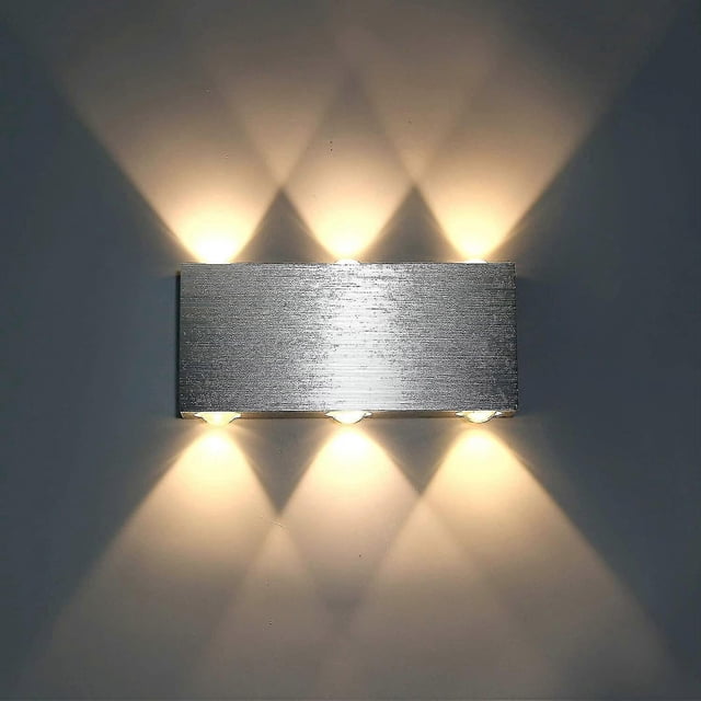 SZTXJ 6w Led Indoor Wall Sconce Modern Square Up And Down Aluminum Wall Lamp Cool White Lighting