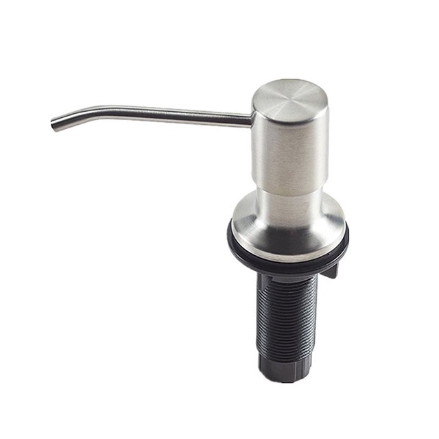 Dispensador de jabón integrado para fregadero de cocina, acero inoxidable , juego de bomba para jabón de platos o loción, recambio desde la parte superior LingWen 1327537069348