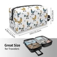 thumbnail image 4 of Goofa Farm Roosters Printed Toiletry Bag with Handle,Large Capacity Travel Makeup Cosmetic Bag for Women, Carry on Airport Airline Compliant Bag, 4 of 9