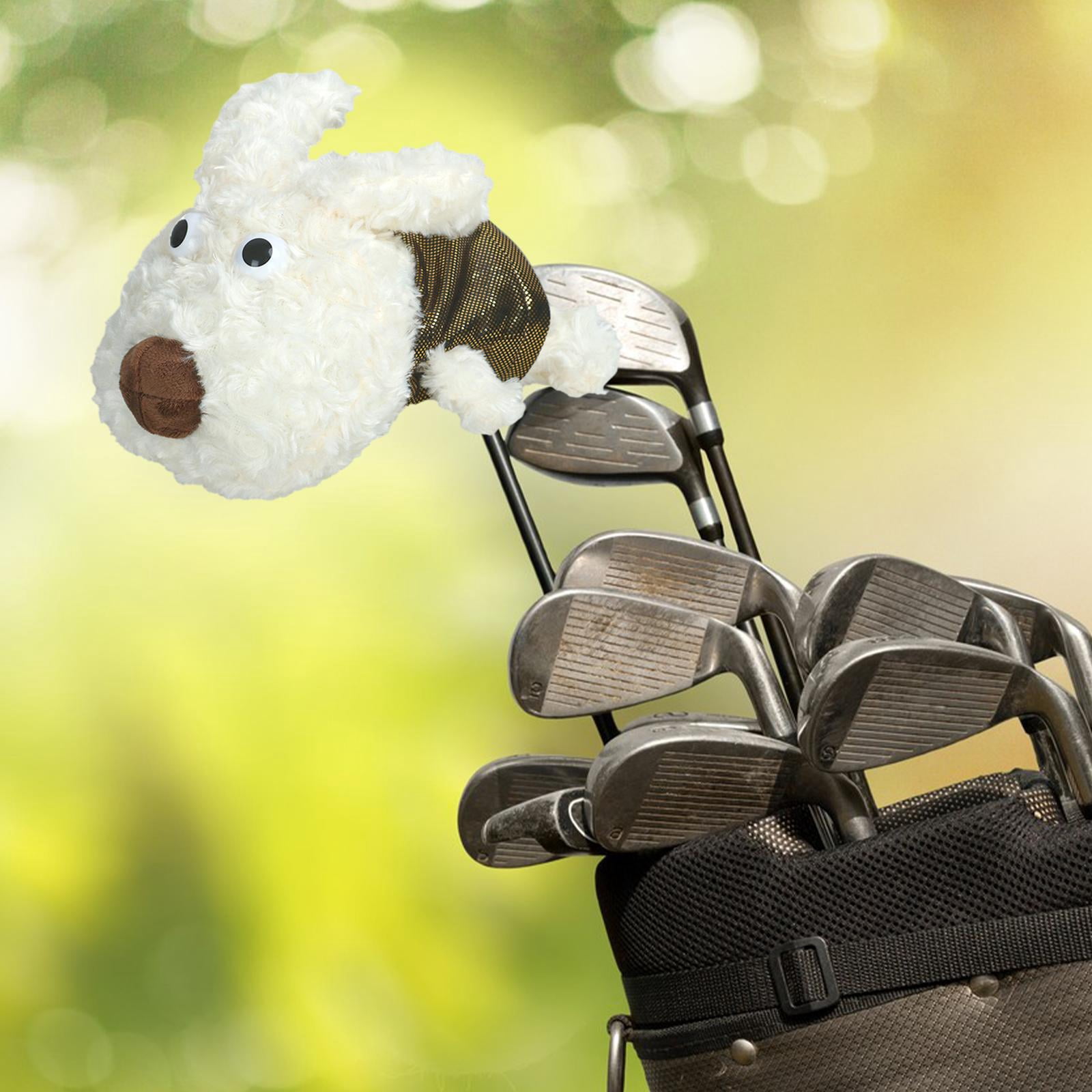 harayaa Cartoon Dog Golf Club Head Cover Plush Soft Driver Headcover Protection for Golf