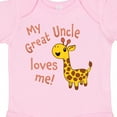 thumbnail image 4 of Inktastic My Great Uncle Loves Me- Cute Giraffe Boys or Girls Baby Bodysuit, 4 of 5