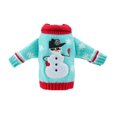 thumbnail image 1 of Bewildely Navidad tejer botella de vino muñeco de nieve guirnalda cubierta ropa cocina de cena para Año Nuevo suministros para arreglos de Kits de decoración para fiestas Muñeco de nieve, 1 of 6