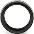 thumbnail image 3 of Titanium/Silver Two-Tone Edward Mirell Black Ti & Sterling Silver Inlay Laser Polished Wave Ring (Size 9.5) Made In United States emr298-9.5, 3 of 6