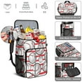 thumbnail image 5 of Travel Cooler Bag - Red and White Striped Baseballs Pattern Camping Beer Cooler Backpack with Bottle Opener- Waterproof Insulated Picnic Backpacks - Cooler Bag for Beach, 5 of 6